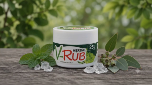 Herbal V-Rub Natural Relief for Cold Congestion Pain and Inflammation Headache and Stress Relief 15g