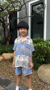 (ร้านค้าส่งไว)เซทมารุ เสื้อ+กางเกง ช้างไทย  มีทั้งผู้ใหญ่และเด็ก ผ้าไหมอิตาลี นุ่มลื่น ใส่สบาย สีไม่ตก