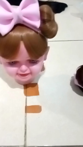 Bandana poni kain bahan sintetis premium Cepol bayi/anak perempuan