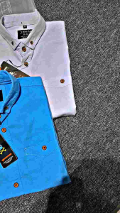 KEMEJA ANAK-ANAK MOCA POLOS KEMEJA PANJANG KATUN CIGARET