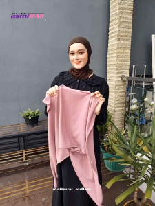 Jilbab segitiga instan Curve jilbab praktis oval kringkel