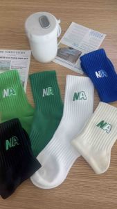 ONEIMO🍑 ถุงเท้าข้อกลาง ผ้าฝ้าย รุ่น Sprite ข้อยาว ผ้านิ่ม💥 พร้อมส่ง