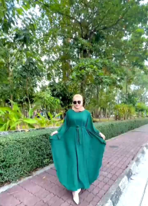 KAFTAN ABAYA RIBBON FLOWY DRESS PLAIN l BAJU RAYA PEREMPUAN DEWASA PROM KENDURI BRIDESMAIDS LABUH PANJANG KOSONG MODERN IKAT DRESS