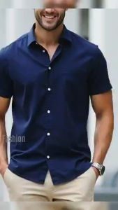 Mens short sleeve shirts slim fit casual formal premium quality workwear office outfit trendy comfortable Plus size Oxford Cotton