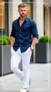 Mens Long Sleeve Slim Fit White Shirt Casual Formal Premium Quality Workwear Office Outfit Cotton