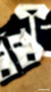 Jaket Rajut Bayi Preman Hitam Putih Elegan Usia 6-24 Bulan