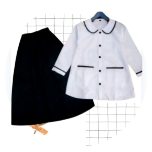 Seragam Hitam Putih Sd Paud setelan Anak Wanita Muslimah Atasan Busana Muslim