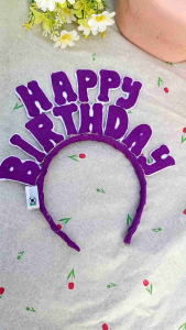 Bando Happy Birthday LED Flanel Aksesoris Pesta Ulang Tahun
