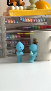 READY - SMISKI FIGURE Original - Bath Series Blue Color Blind Box Glow In The Dark Mainan Koleksi Figures Figurine Dekorasi Collectible Item Action Figur Asli