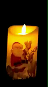 Candle Christmas Season Edition Santa Claus Design