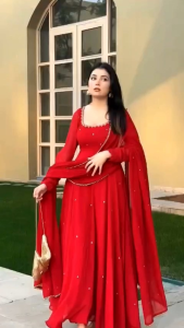 Long Kurti Material:- Fox Georgette Size S-3XL MK1185 KURTI