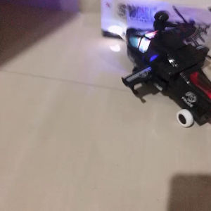 Mainan Helikopter Merah Lampu LED dan suara Bump & Go