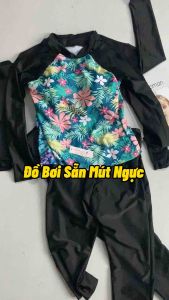 Sét đồ bơi nữ kín đáo tay dài phối quần lửng đủ màu đồ bơi học sinh đi bơi đi biển tiện lợi đẹp BIKINI SG