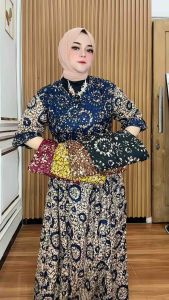 Gamis monika cibi retak | gamis wanita cantik viral kekinian | gamis jumbo kombinasi terbaru.