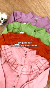 Atasan anak Perempuan RAMI KIDS Baju Kemeja anak Cewek Usia 1-6 tahun Murah