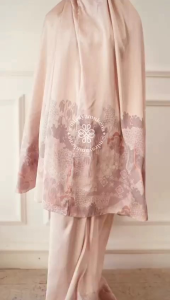 SG-Miraya Satin Silk Telekung | Mukena Travel