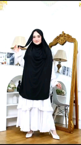 𝐌𝐚𝐟 𝐇𝐢𝐣𝐚𝐛 Khimar Niqob Syari 4 In 1 XXL Khimar Niqab Cadar Kerudung Niqob Instan Cadar