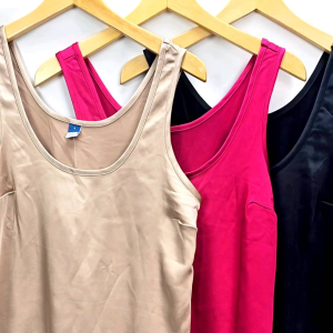 Tank Top Wanita Branded ONT034 Sleeveless Satin Top