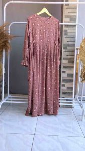 VONZI DRESS GAMIS CRINKLE MOTIF BUNGA BUSUI DEWASA REMAJA