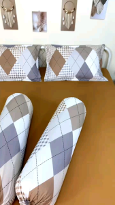 Sprei Kaos Confetti Karet Keliling + Sarung Bantal Guling Katun Motif Westwood