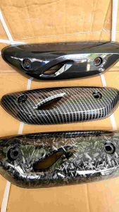 Cover Tameng Tutup Knalpot Scoopy New Esp K2F Prestige 2020-2022 Karbon Dan Hitam