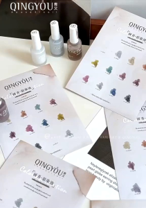 Set cồn loang cọ nét 12 màu QINGYOU màu sắc tươi sáng tone màu mới trang trí vẽ móng tay