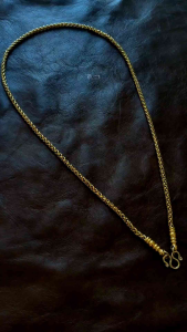 สร้อยสแตนเลสแท้ พระ สร้อยคอพระ สไตน์เลสแท้ สีทอง หนา 4 มิล ที่ Handmade ตัดมือ รหัส SG13 เลือกความยาวได้ ไม่ลอกไม่ดำ นำเสนอโดยร้านชินตา