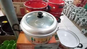 Panci Kukusan Besar Steamer 6.5 kg 37 cm 2 Saringan Muliya Dandang