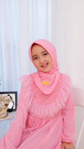 GAMIS PESTA DADA REMPEL 5-10 TAHUN EKSKLUSIF TSABITA LABELLA UNGU PUTIH PINK
