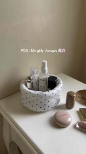 CASUAL NOT USUAL | Home accessories ตะกร้าผ้าพอยเทลล์ (ไซส์ใหม่ จุกว่าเดิม กว้าง14ซม.)