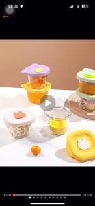 Bát Thuỷ Tinh Chia Vạch Trữ Đông Đồ ăn Hâm Cháo Cho Bé. chịu nhiệt từ -20℃ ~200℃
