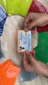 ซองใส่บัตรประชาชน ซองใส่บัตร ซองใส่บัตรเครดิต มีให้เลือกหลากสี ใส ขุ่น