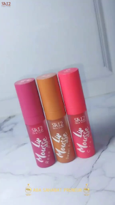 Lip Mousse SR12  sweet brown rose pink cream no cracky lembut & awet nempel