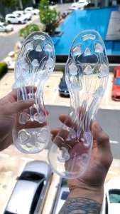 พื้นรองเท้าสตั๊ด พื้นรองเท้าฟุตบอล พื้นรองเท้าชั้นนอก แบบเกาะส้น F2 สีใส