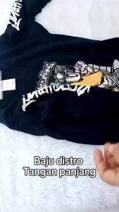 kaos distro TANGAN PANJANGkarakter anak laki-laki umur 3-12 tahun//bahan katun