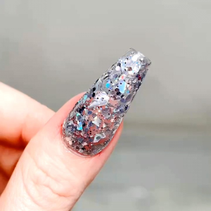 Gel nhũ miếng silver ánh cầu vồng 7 màu trang trí móng tay nail siêu sáng lấp lánh
