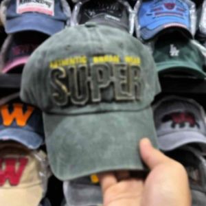 Topi Bisbol Cowok Premium Bordir SUPER | Baseball Cap SUPER Impor Katun Wash