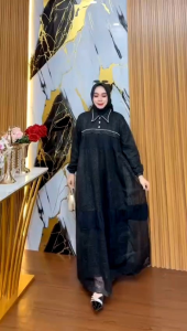 Gamis tille bordir mix ceruty premium