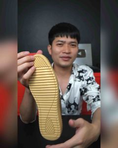 Giày Lười Nam Thời Trang Da Bò Thật Hoa Văn Đế Cao Su. Tengday Vietnam - Màu đen nâu vàng - Màu vàng Nâu Đen