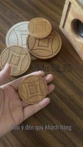 Đồng gỗ xá xị Ông cóc ngậm xu (10x 05 cm)