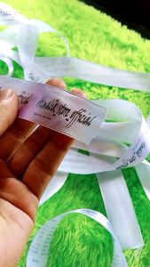 Label Custom Personalisasi untuk Baju Tas Sepatu Topi Jaket - Warna Hitam