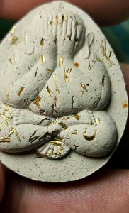 พระปิดตา รุ่นรวยมหาศาล หลวงพ่อรวย วัดตะโก ปี 2539 บล็อกอุดหัวอุดท้าย มีผงตะไบทอง