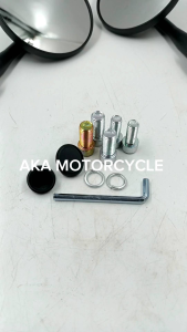 A.K.A MOTORPARTS H3453B-74 BLACK FULL ALLOY ROUND SIDE MIRROR CLEAR LENS ADJUSTABLE