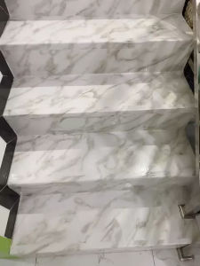 Stiker Marmer Glossy Tebal Pelapis Meja Kayu Kaca Lemari Dinding Dapur Anti Air Minyak dan Panas Lebar 122cm Best Seller