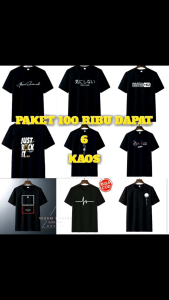 kaos 50 ribu 3 pcs gambar  lengkap atasan dewasa pria/ wanita dewasa