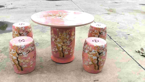 Coffee table โต๋เซรามิค สีชมพู