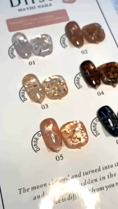 Set sơn gel nhũ xà cừ 6 màu Dirse chất sơn đậm đặc nhũ sáng dễ sơn ( tặng kèm bảng màu)