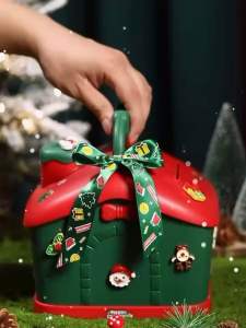 Local🇸🇬 Christmas Gift Box Christmas Kids Storage Box Cookies Box Piggy Bank