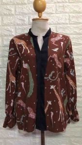 เสื้อแขนยาว คอจีน ลายสวัตว์ สวยมาก ผ้าไหมอิตาลี่