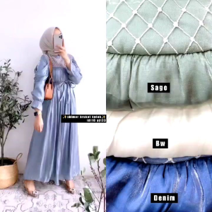 gamis shimmer mix brokat edisi hari raya idul fitri